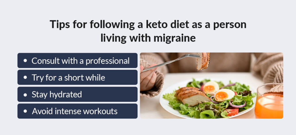 Tips for following a keto diet as a person living with migraine