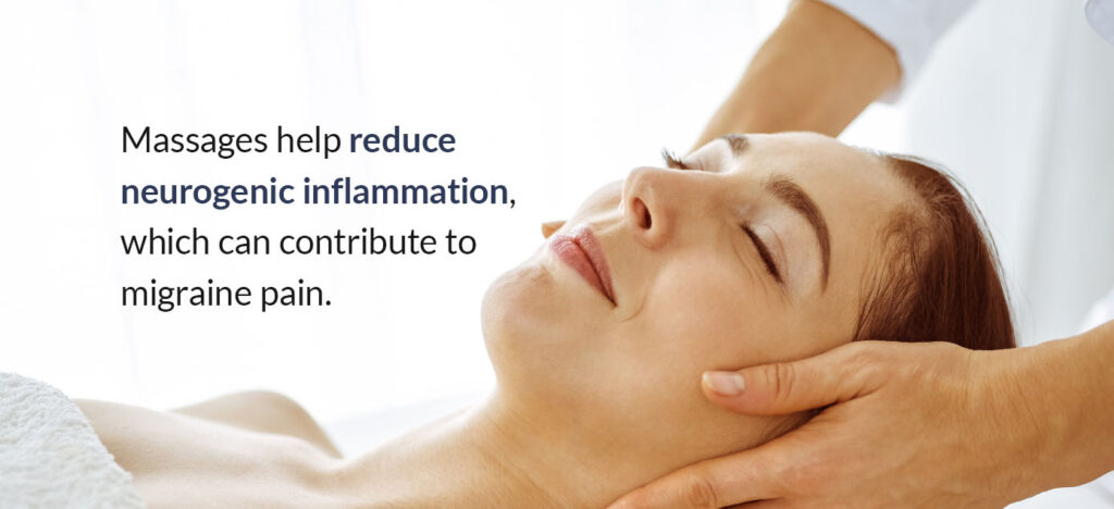 Massages help reduce neurogenic inflammation